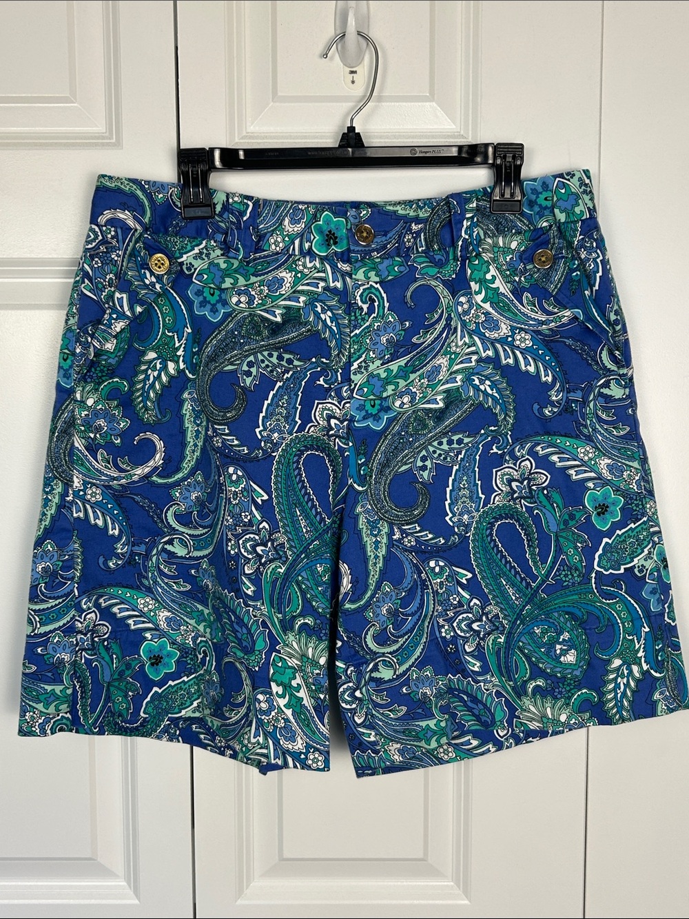 Ralph Lauren Blue & Teal Paisley Bermudas Size 12
